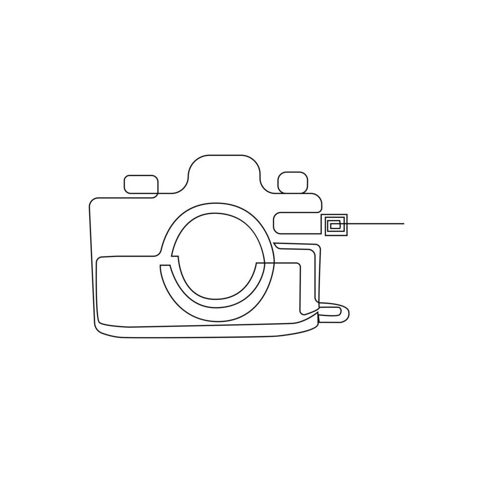 digitale telecamera continuo singolo lineare stile semplice arte disegno vettore professionista