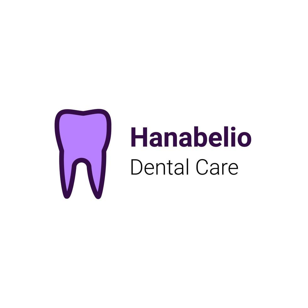 dentista o dentale cura logo design concetto con dente Immagine vettore