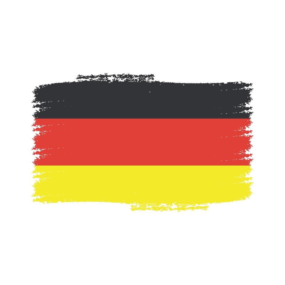 vettore di bandiera della germania con stile pennello acquerello