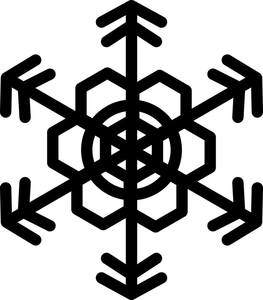 fiocco di neve stagione invernale decorazione segno arte vettoriale