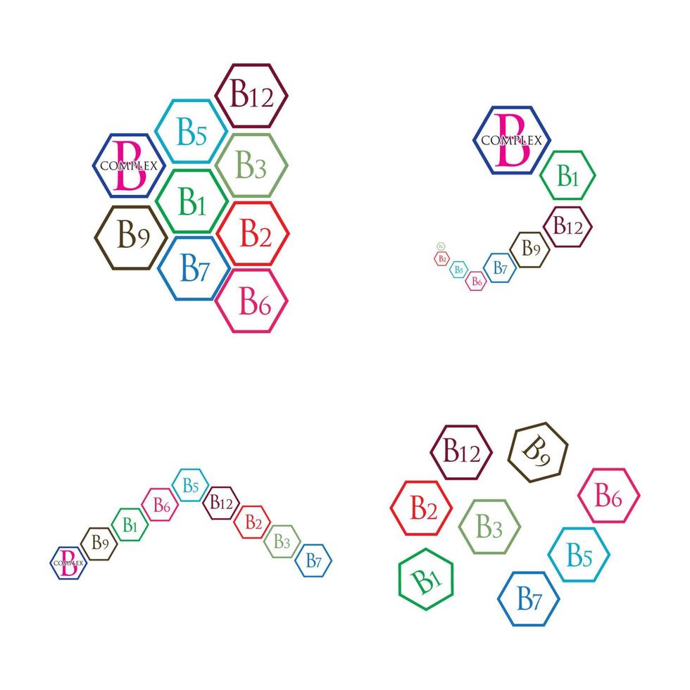 b modello di progettazione dell'illustrazione dell'icona di vettore complesso