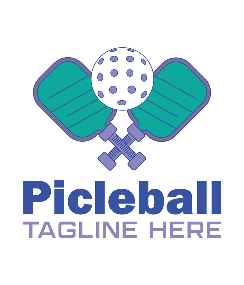 disegno del logo pickleball vettore