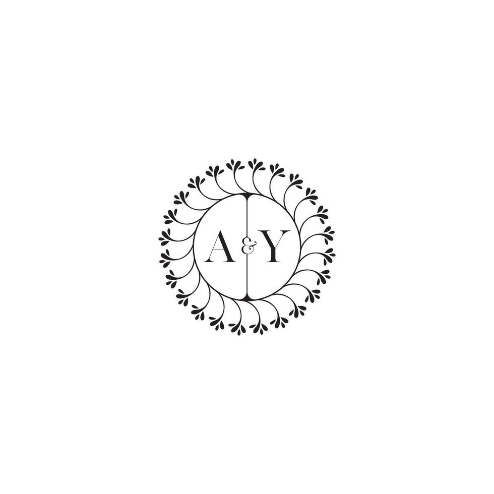 Ay semplice nozze iniziale concetto con alto qualità logo design vettore