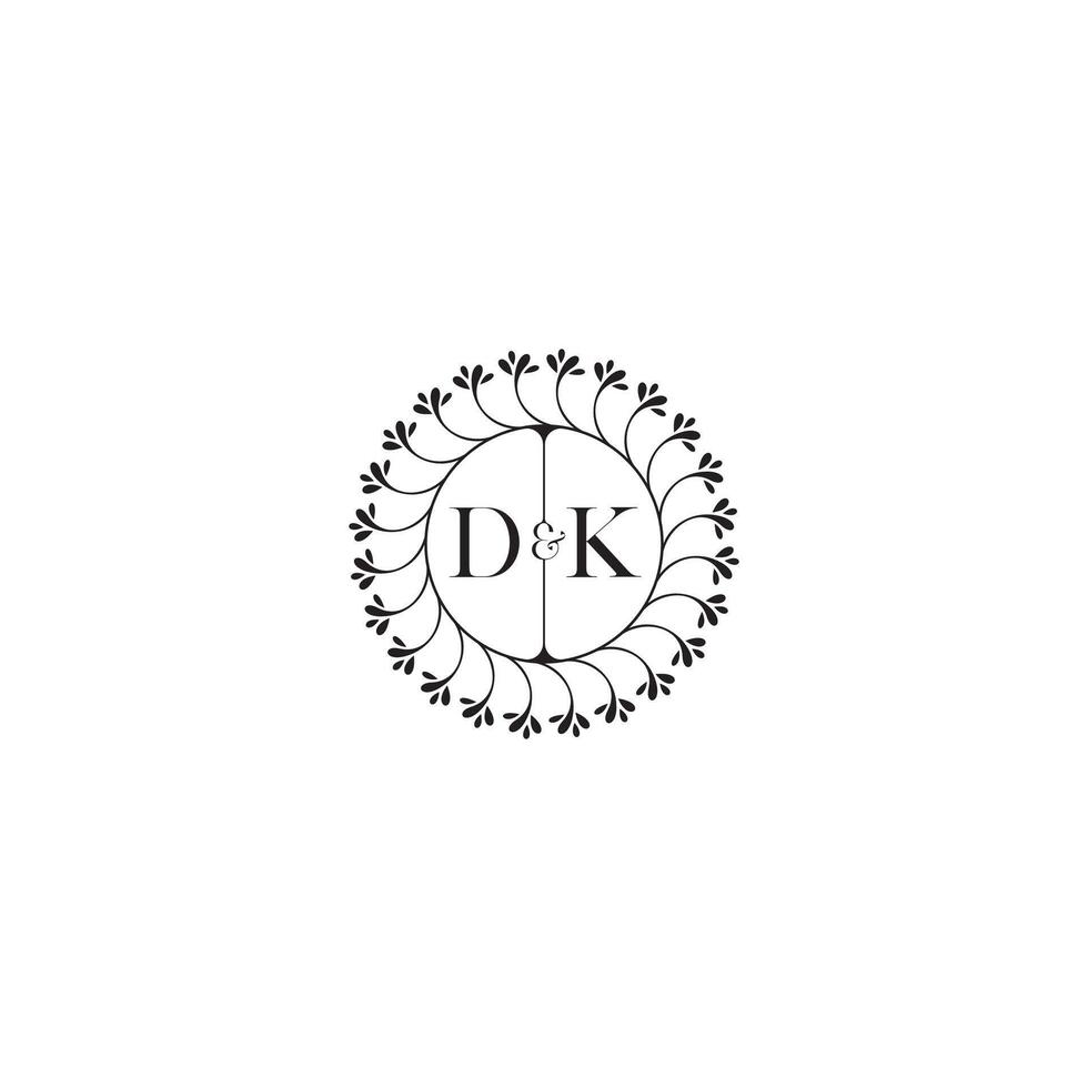 dk semplice nozze iniziale concetto con alto qualità logo design vettore