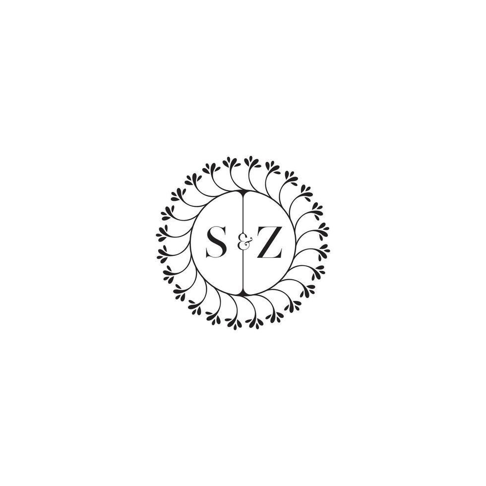 sz semplice nozze iniziale concetto con alto qualità logo design vettore