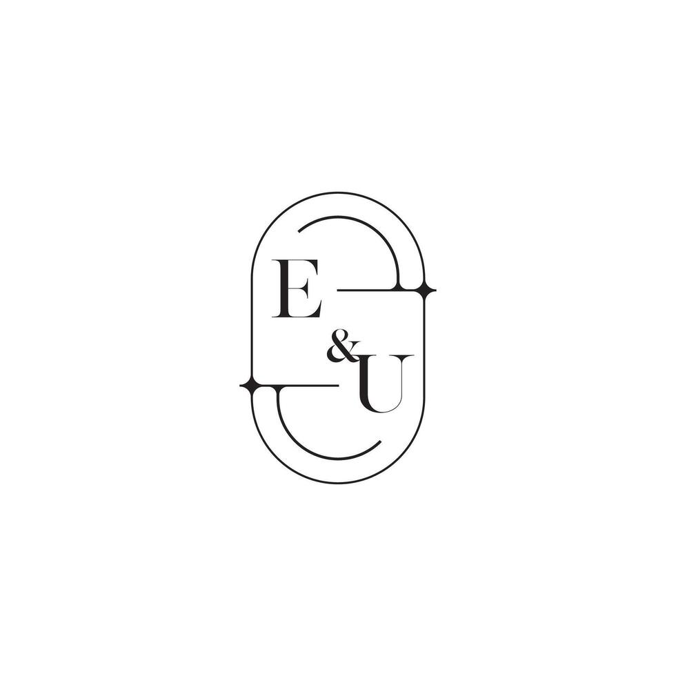Unione Europea linea semplice iniziale concetto con alto qualità logo design vettore