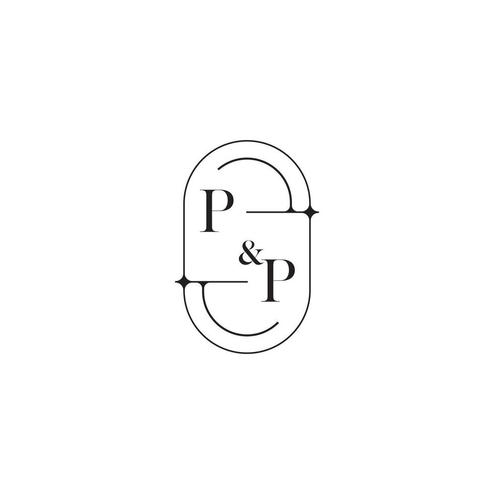 pp linea semplice iniziale concetto con alto qualità logo design vettore