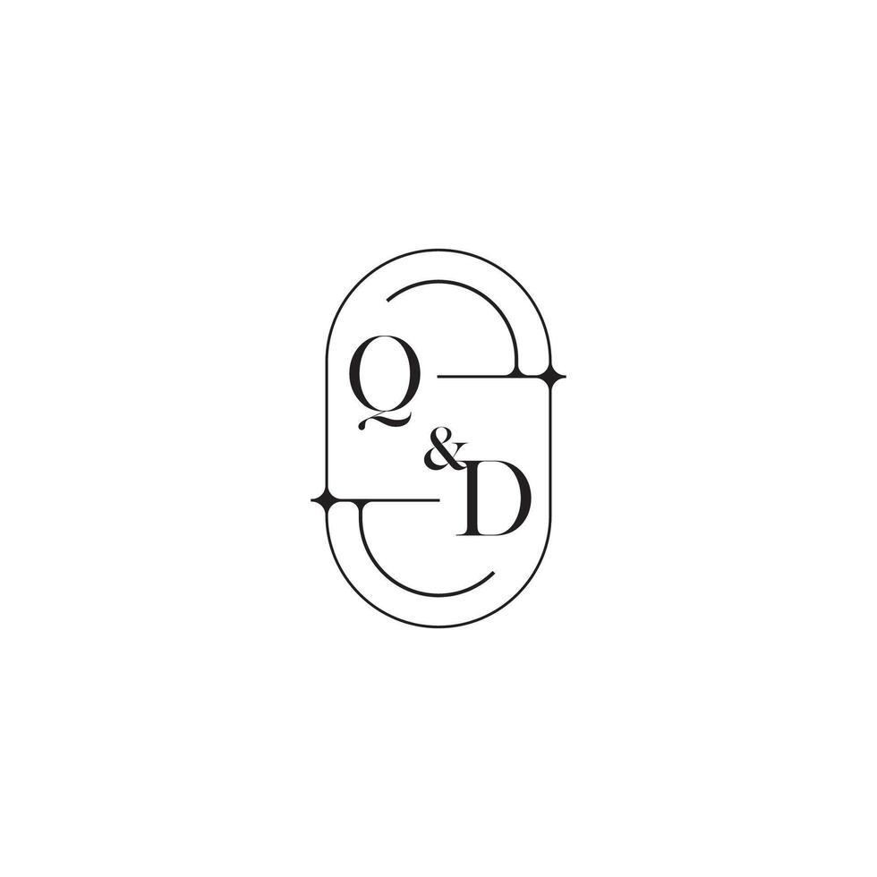 qd linea semplice iniziale concetto con alto qualità logo design vettore