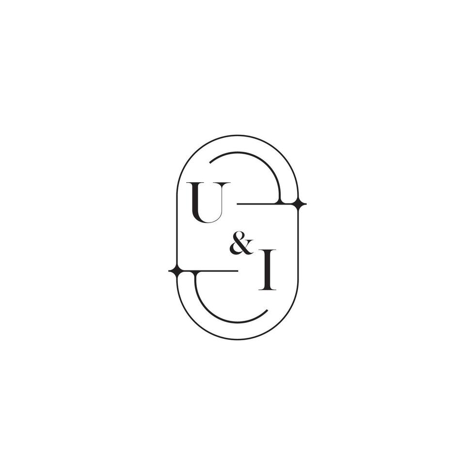 ui linea semplice iniziale concetto con alto qualità logo design vettore