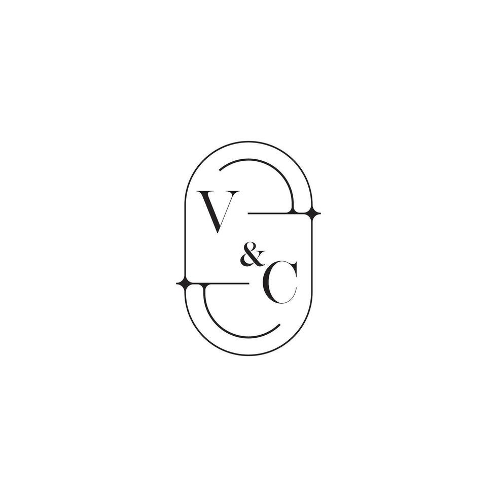 vc linea semplice iniziale concetto con alto qualità logo design vettore