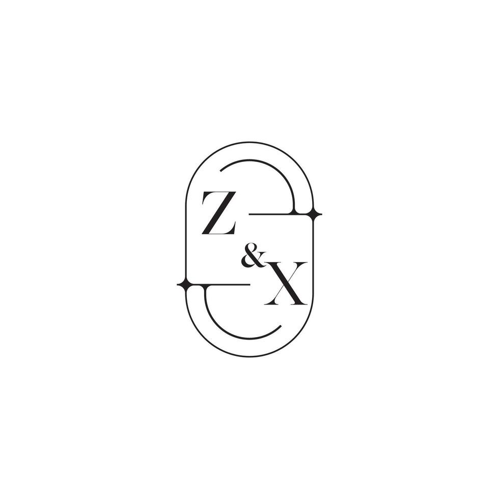 zx linea semplice iniziale concetto con alto qualità logo design vettore