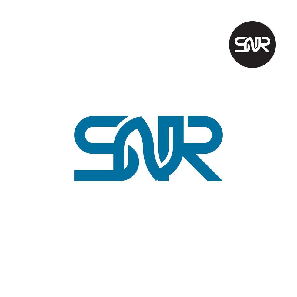 lettera snr monogramma logo design vettore