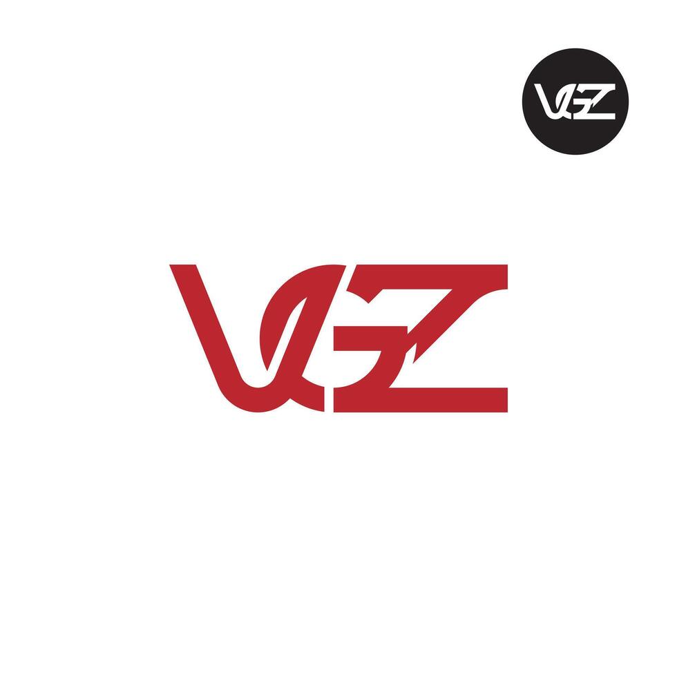 lettera vgz monogramma logo design vettore