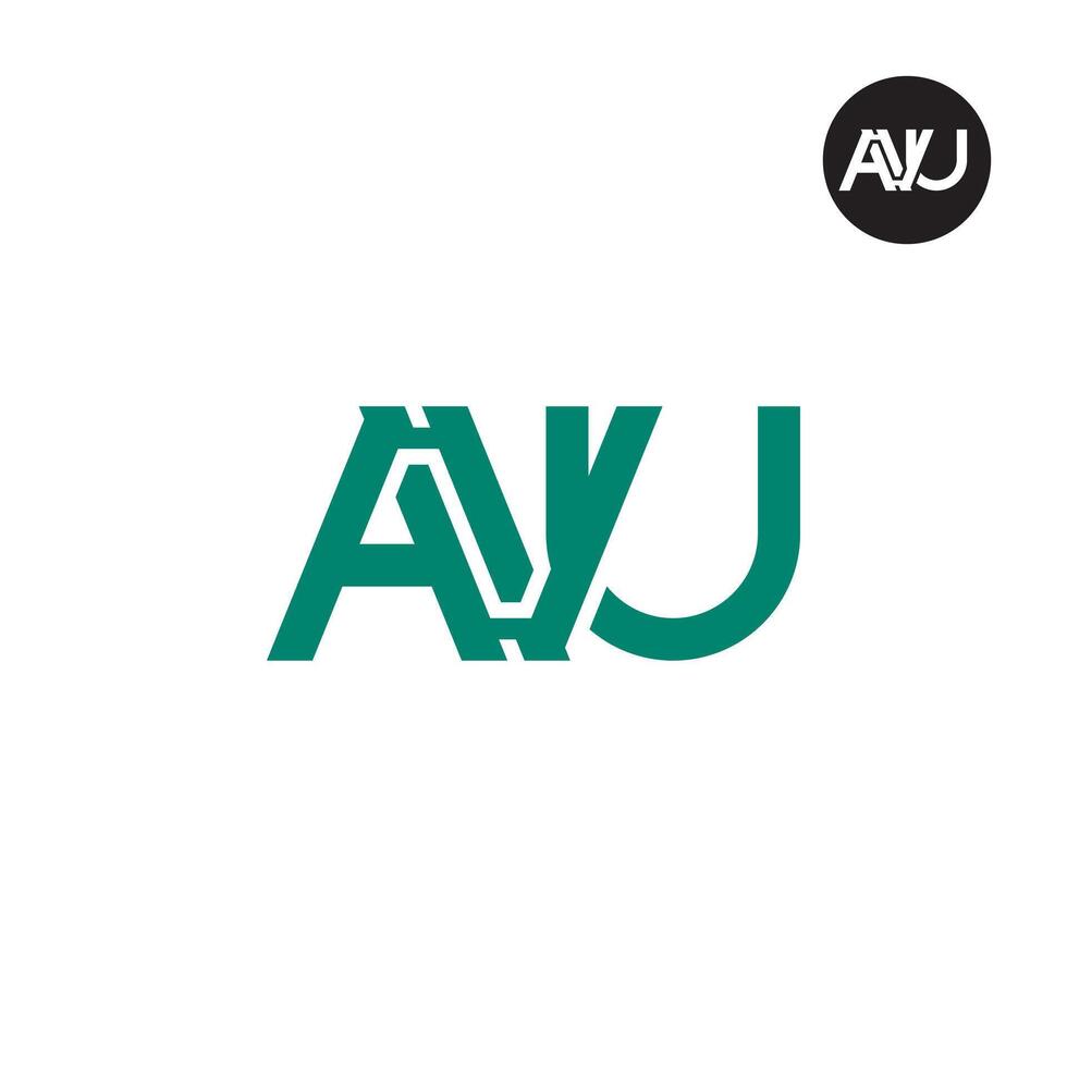 lettera avu monogramma logo design vettore