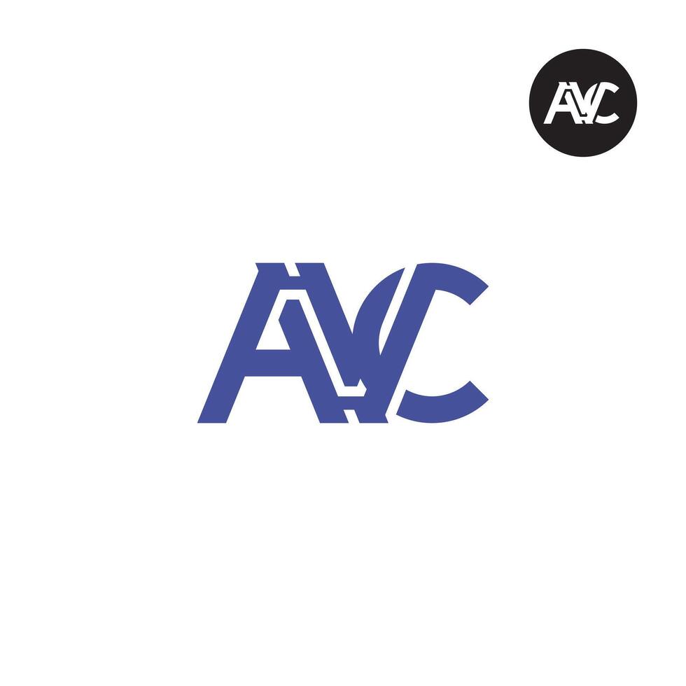 unico avc monogramma logo design vettore