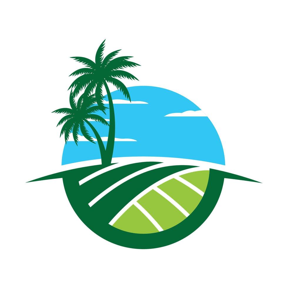illustrazione vettoriale del logo della spiaggia estiva