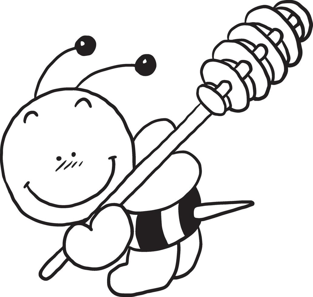 ape cartone animato illustrazione insetto carino vettore