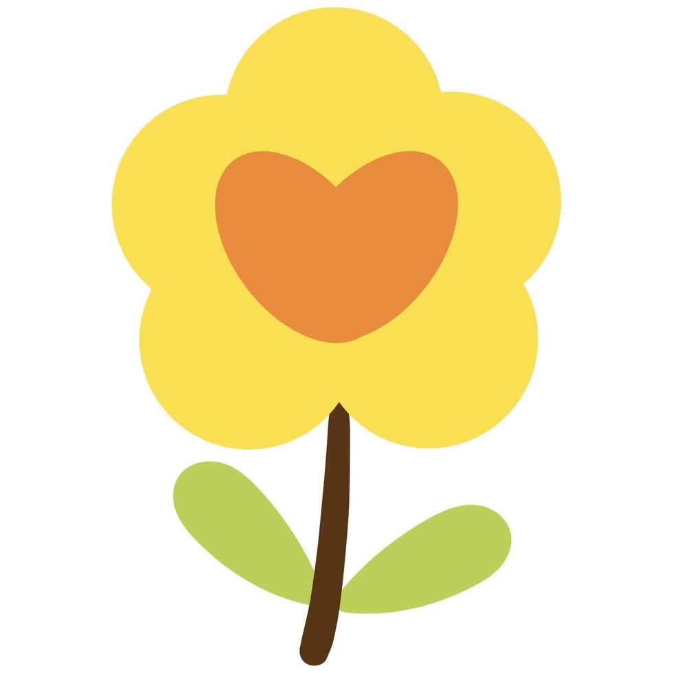 illustrazione di giallo fiori con carino grafia. carino fiore sfondi, sfondi e carte vettore