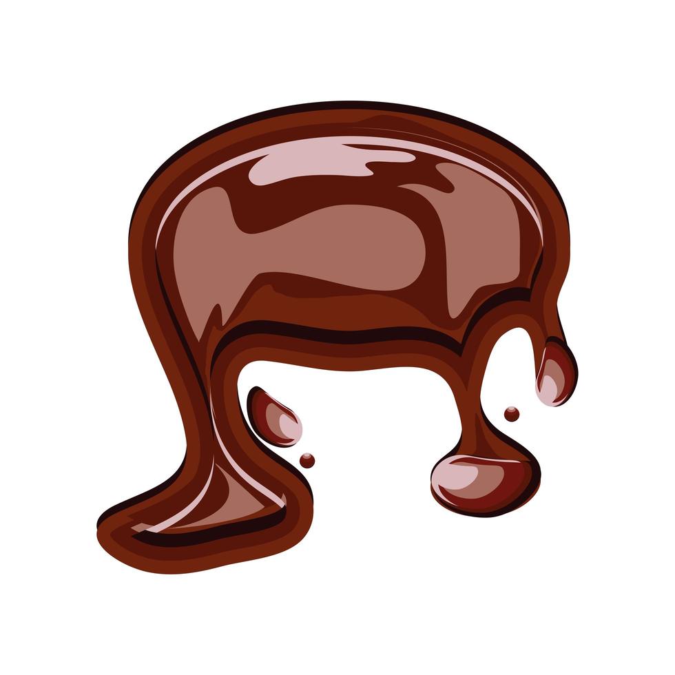cacao fuso al cioccolato vettore