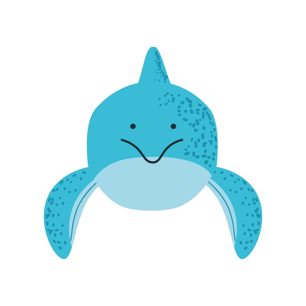 mondo sottomarino animale vita marina delfino vettore