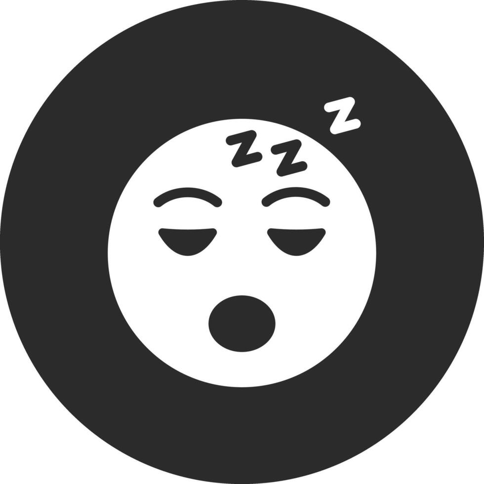 addormentato viso vettore icona