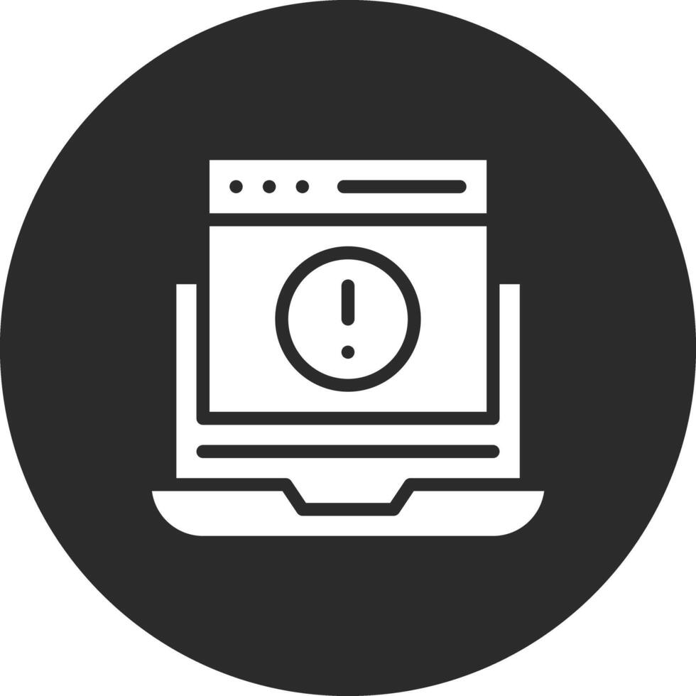 sito web errore vettore icona