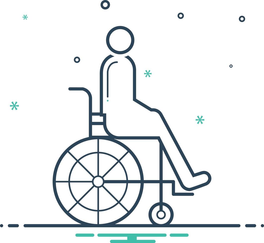 icona mix per disabili vettore