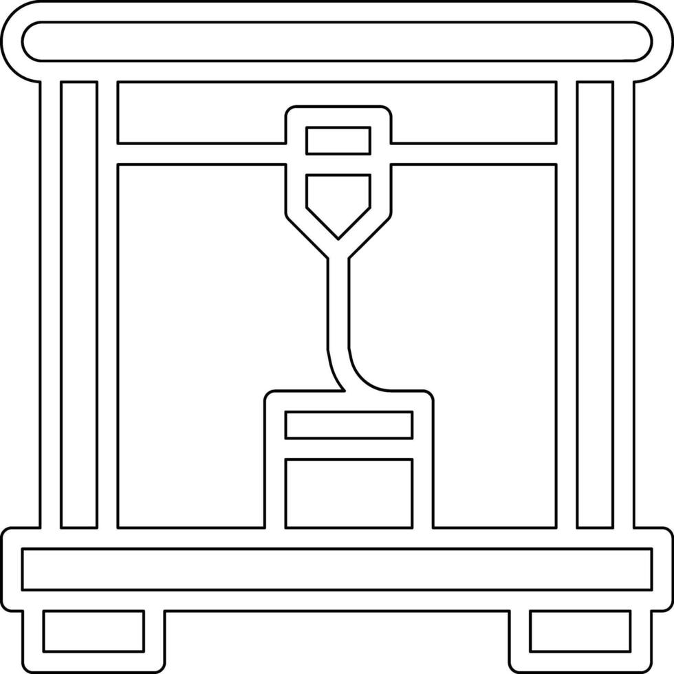 Icona del vettore della stampante 3D