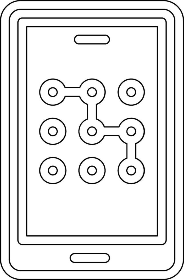 mobile modello serratura vettore icona