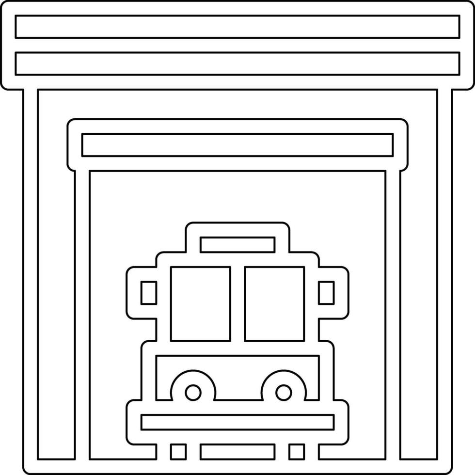 pompiere box auto vettore icona