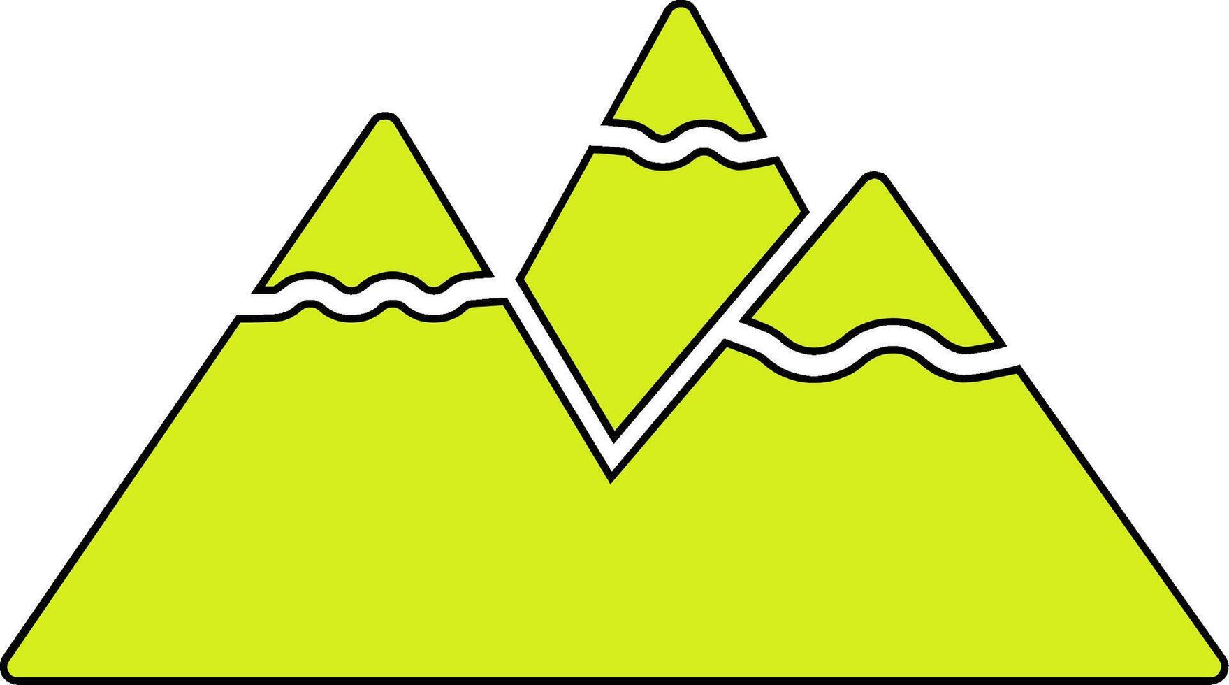 roccioso montagne vettore icona