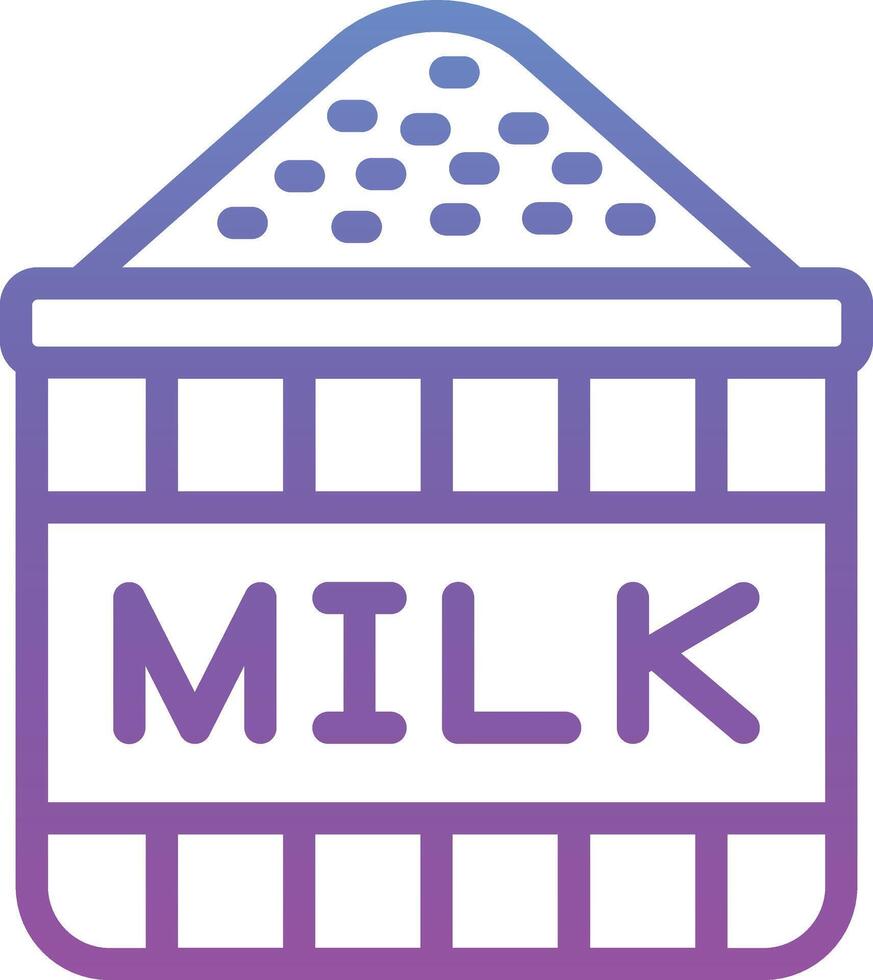 latte polvere vettore icona