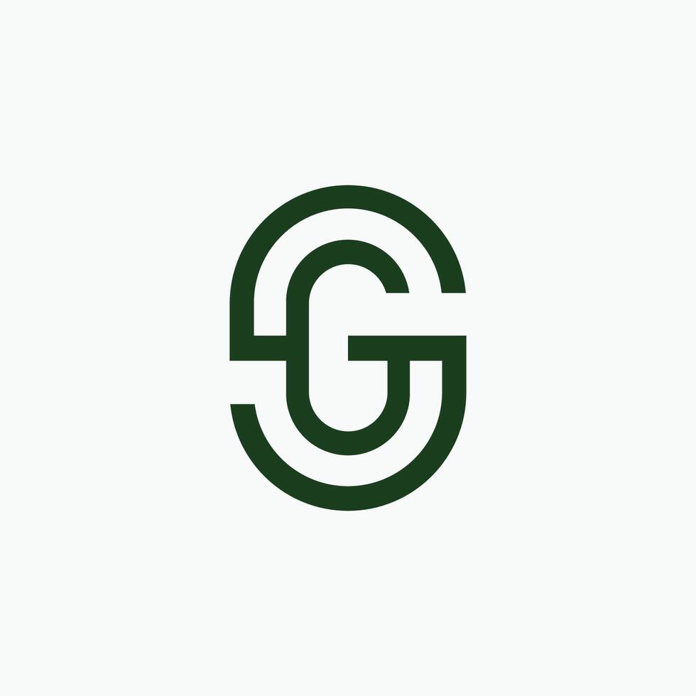 iniziale lettera sg logo o gs logo vettore design modello