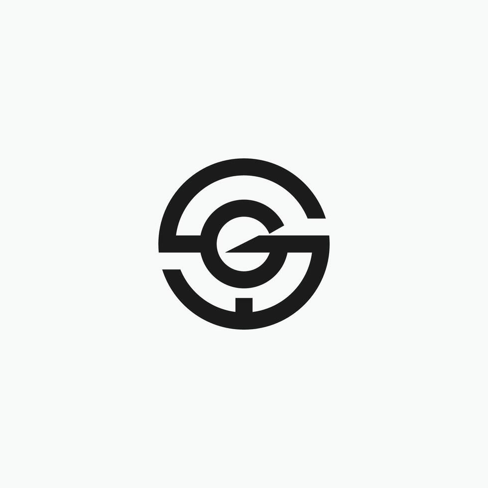 iniziale lettera sg logo o gs logo vettore design modello