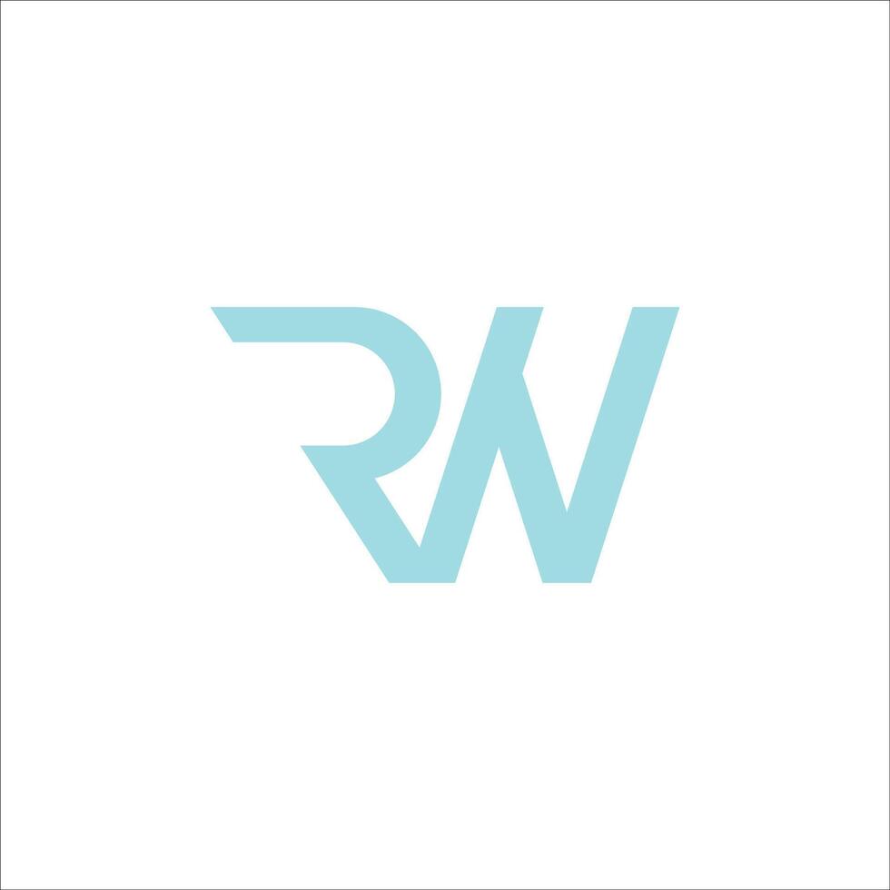 iniziale lettera wr o rw logo vettore design modello