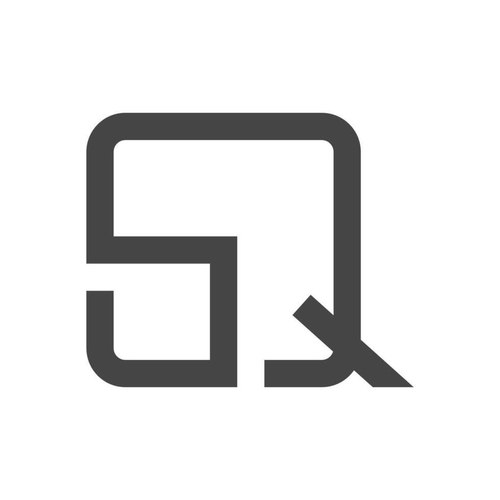 iniziale qs lettera logo con creativo moderno attività commerciale tipografia vettore modello. creativo astratto lettera mq logo design.
