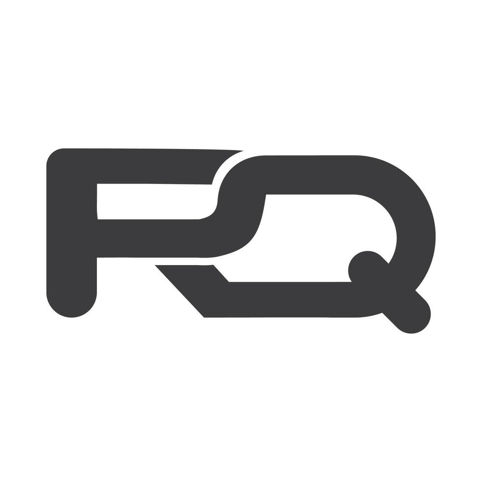 qr, q, q e r astratto iniziale monogramma lettera alfabeto logo design vettore