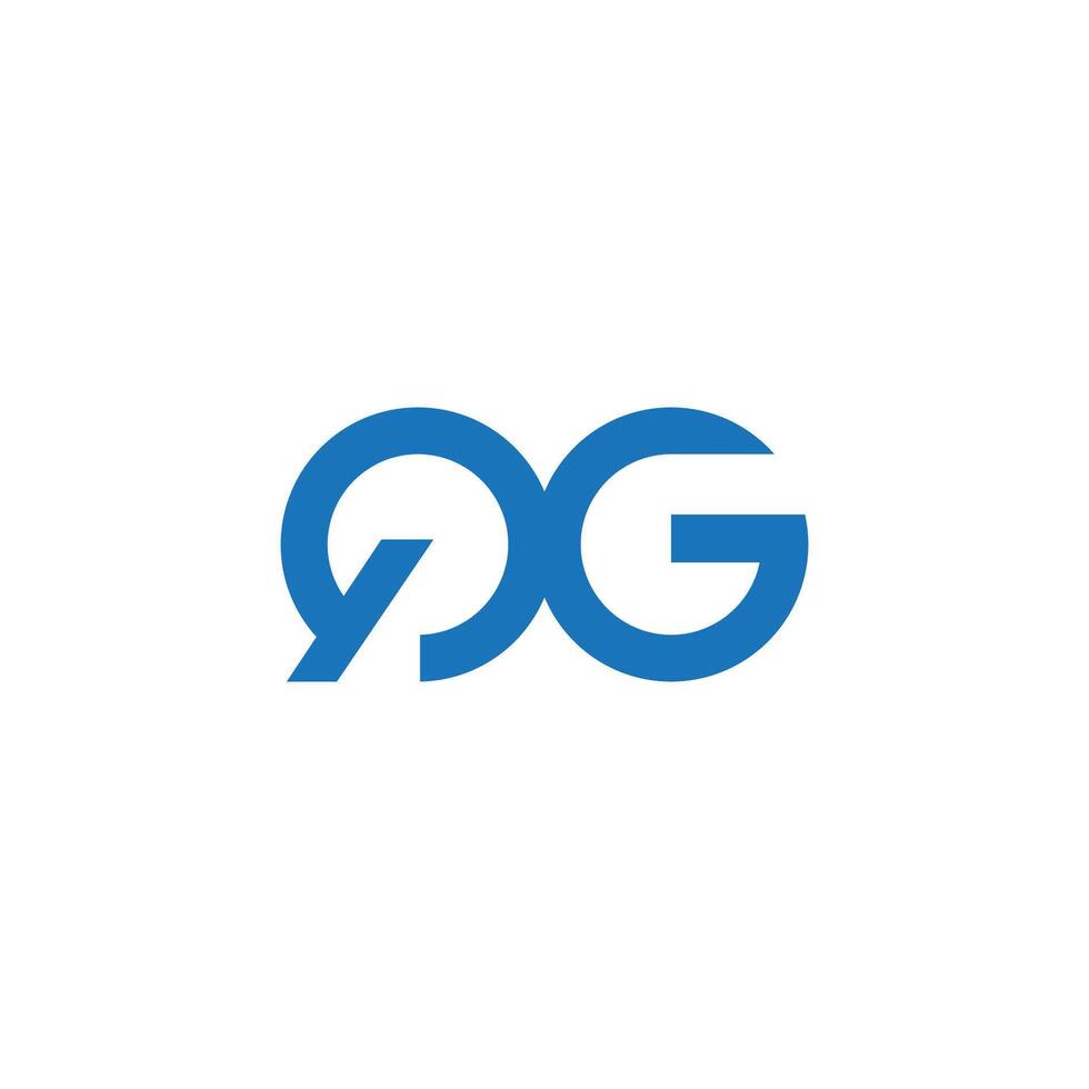 iniziale lettera qg logo o gq logo vettore design modello