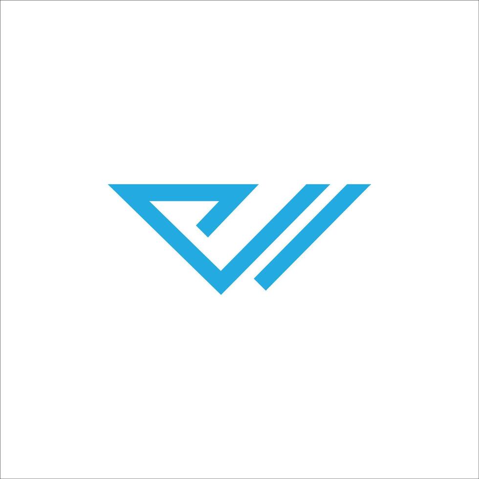 iniziale lettera wp o pw logo vettore design modello