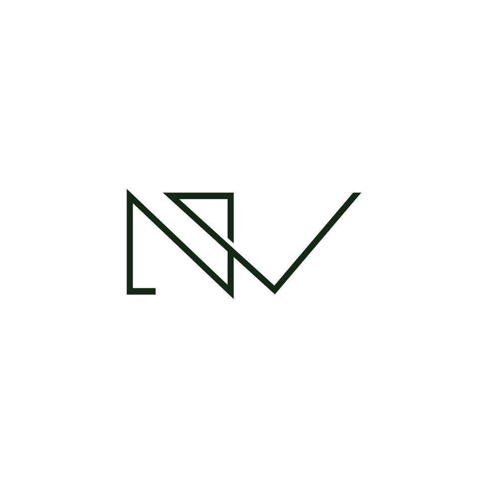 iniziale lettera nv logo o vn logo vettore design modello