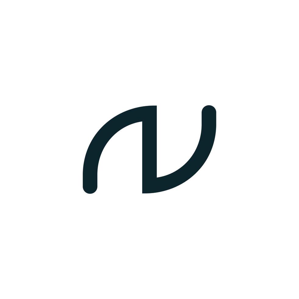 iniziale lettera nv logo o vn logo vettore design modello