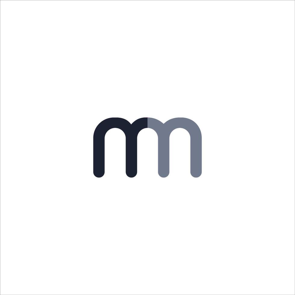 iniziale lettera mn o nm logo vettore design modello