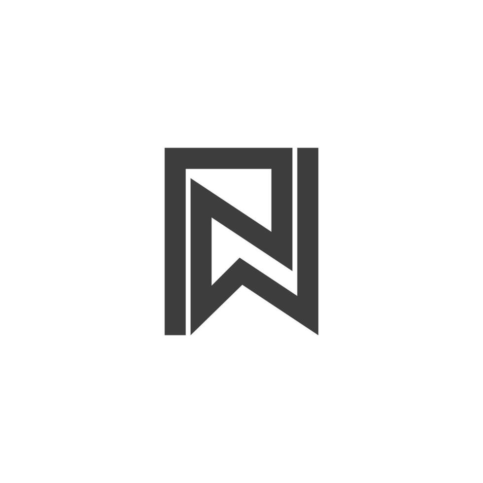 ora, wn, w e n astratto iniziale monogramma lettera alfabeto logo design vettore