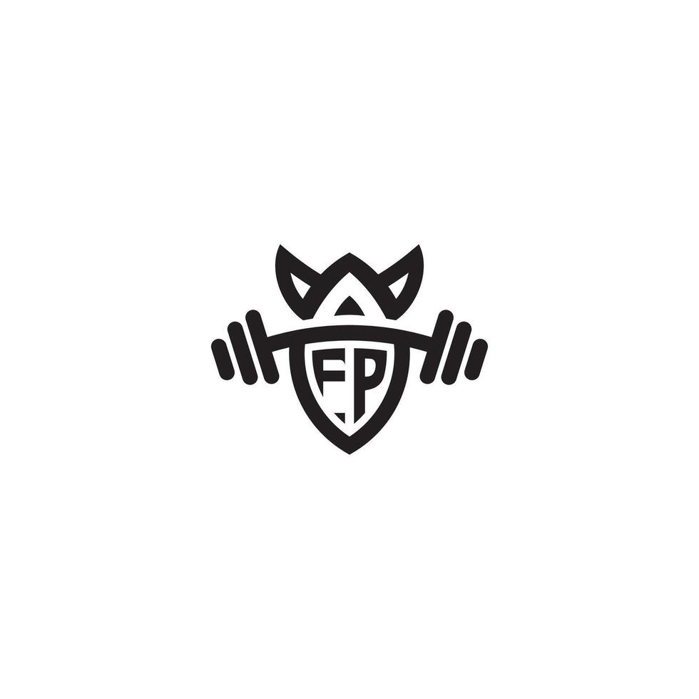 fp linea fitness iniziale concetto con alto qualità logo design vettore