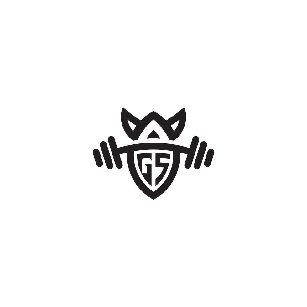 gs linea fitness iniziale concetto con alto qualità logo design vettore