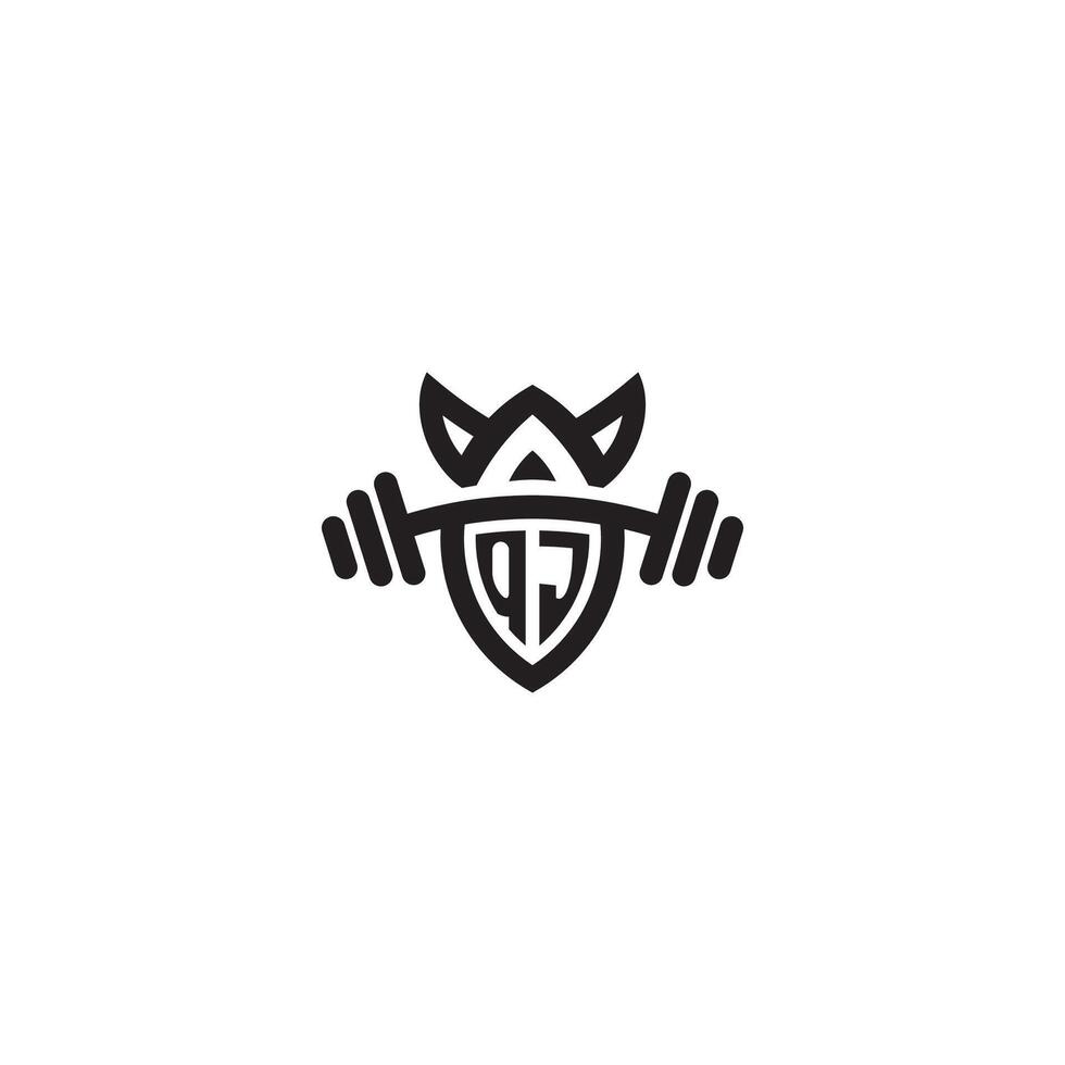 qj linea fitness iniziale concetto con alto qualità logo design vettore
