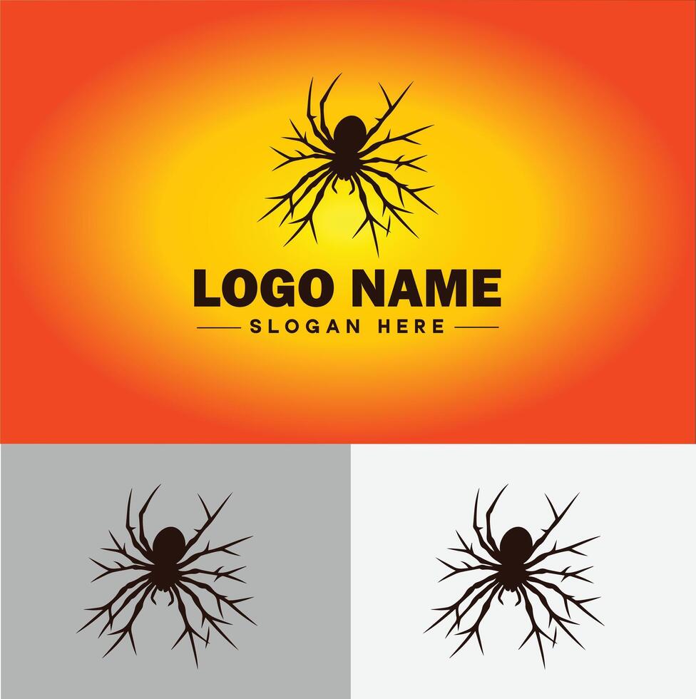 ragno logo vettore arte icona grafica per azienda marca attività commerciale icona ragno logo modello