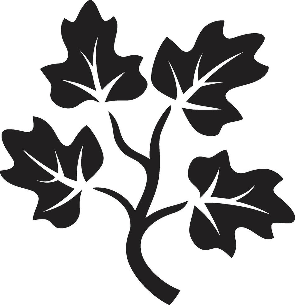 frondoso arazzo edera quercia vettore emblema rustico resilienza edera quercia icona illustrazione