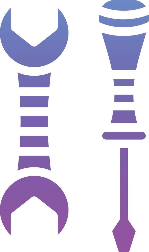 Cacciavite e chiave inglese vettore icona