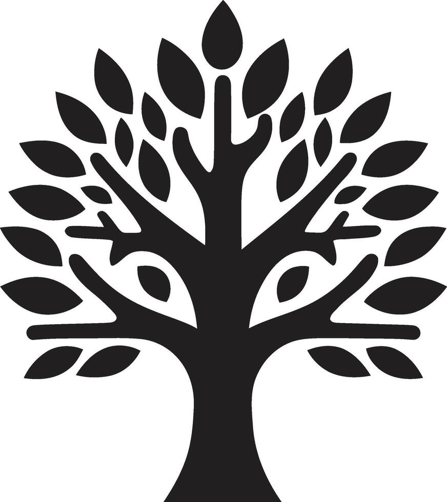 verdeggiante eredità iconico albero logo icona boschetto custode albero icona marchio vettore